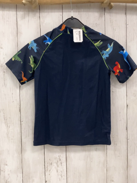   UV-Schutzshirt Gr. 122  blau bunte Dinos 
