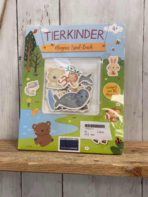 neu  Pappbuch Tierkinder Magnet-Spiel-Buch