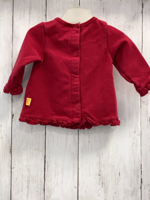 Steiff  Pullover  Gr. 56  rosa Rüschensaum Bärenkopf auf der Rückseite geknöpft 