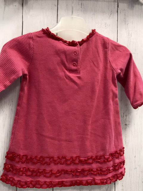 GAP  Kleid  Gr. 86  pink rote Streifen rote Nähte 