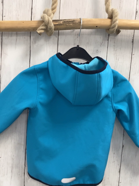   Softshelljacke  Gr. 92  hellblau blauer Bund Kapuze 