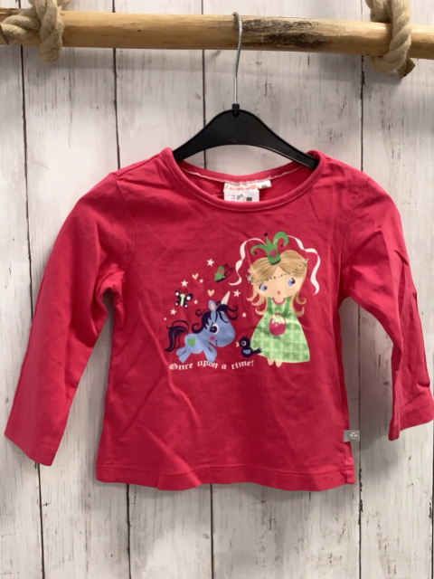 Liegelind Langarmshirt  Gr. 86  rot Prinzessin Einhorn Sterne 