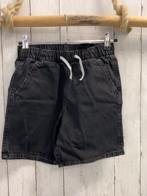 H&M  Shorts  Gr. 122  grau Jeans Gummizugbund mit weißer Kordel