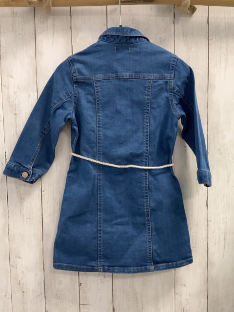 Sfera  Kleid  Gr. 122  blau Jeans mit weiß goldenem Gürtelband 