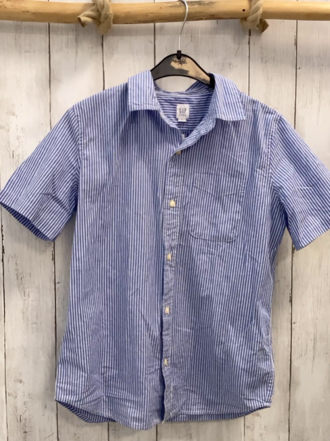 GAP Sommerhemd  Gr. 146/152  hellblau weiße Streifen