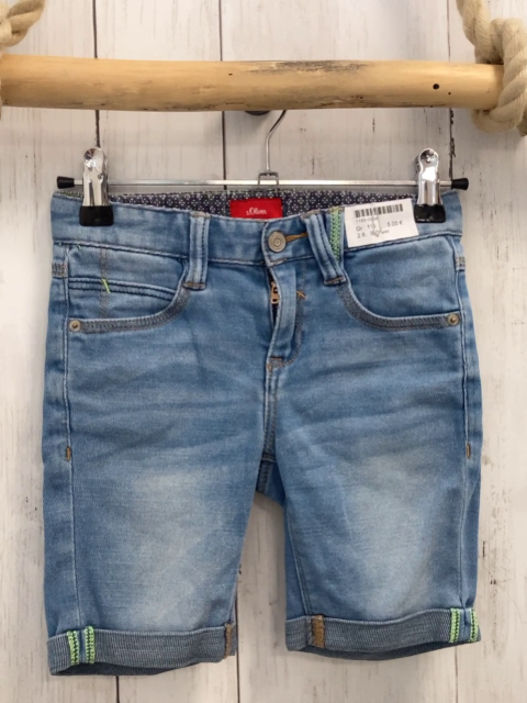 S´Oliver Shorts Gr. 116  blau Jeans Bund verstellbar
