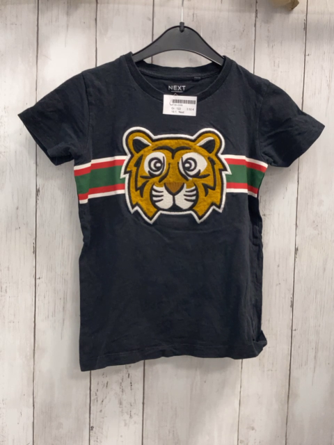 Next  T-Shirt  Gr. 122  grau Tigerkopf 