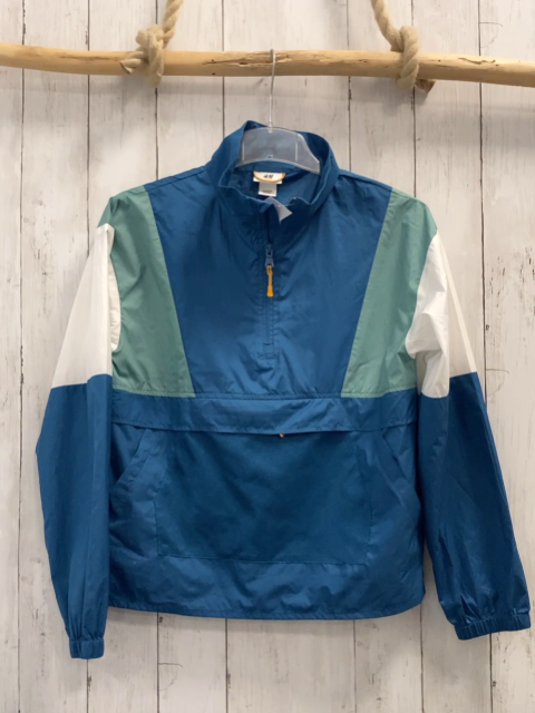 H&M Joggingjacke Gr. 146  petrol mint weiß