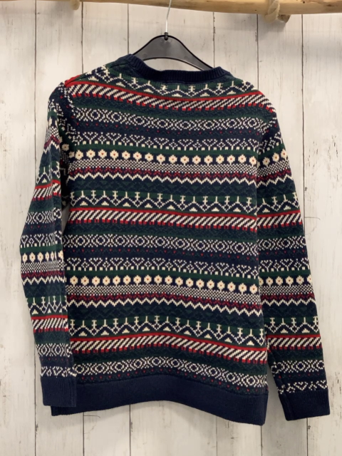 neu vertbaudet Pullover Gr. 164  blau rot grün weißes Muster 