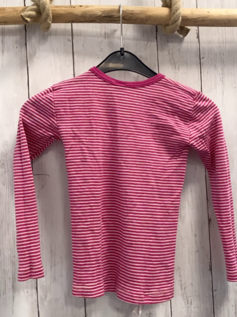 Cosilana Pullover Gr. 110  pink weiß gestreift 70 % Wolle 30 % Seide