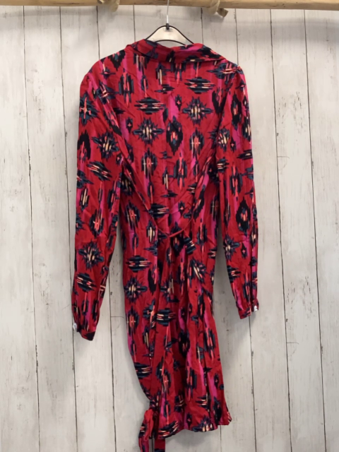 Promod Kleid Gr. 38  rot pink schwarz petrol Muster