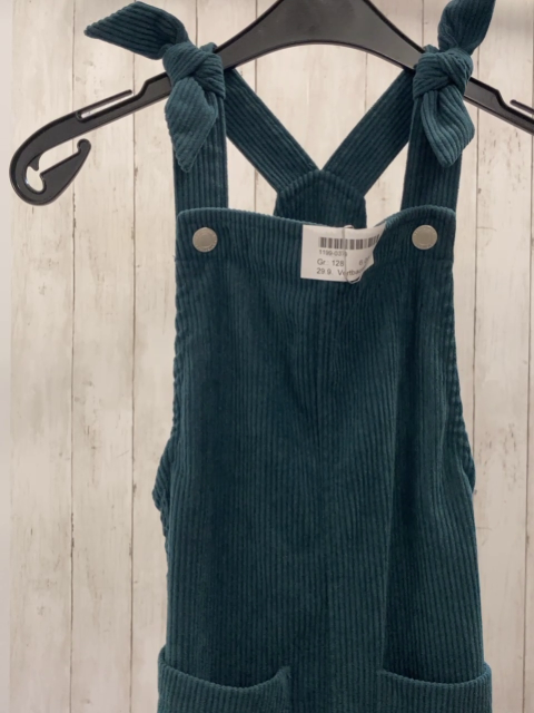 Vertbaudet  Latzhose  Gr. 128  petrol Rippen 