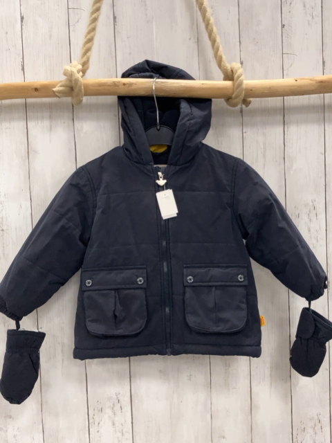 2tlg Steiff  Jacke + Handschuhe  Gr. 86  blau 