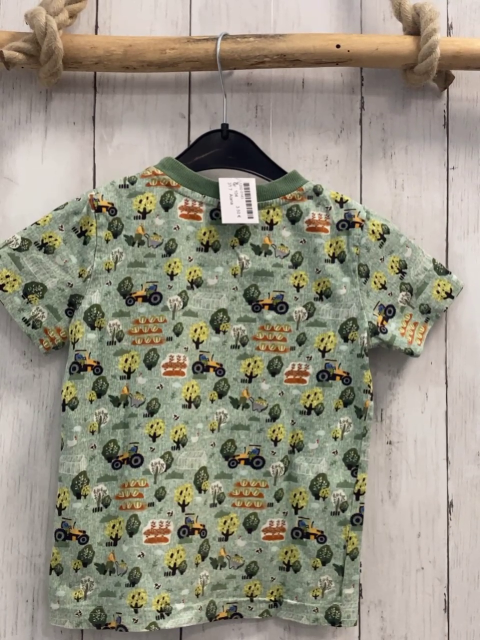 Alana  T-Shirt  Gr. 104  mint Bäume Traktoren Gemüse 