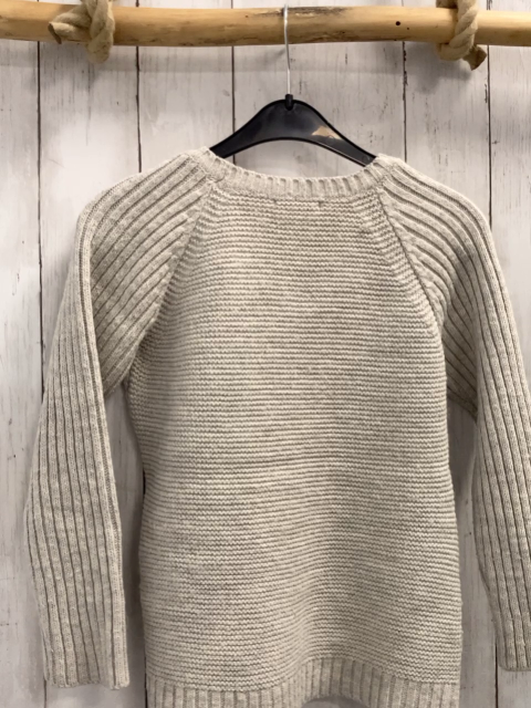 Mayoral  Pullover  Gr. 128  hellgrau Strick Zöpfe Rippen 