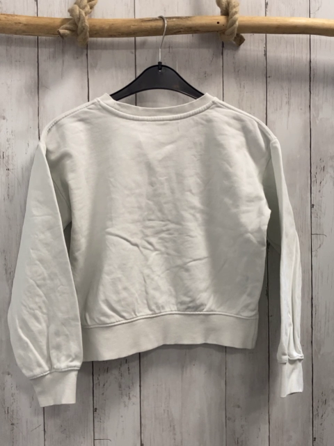 Mango Pullover  Gr. 152  weiß Blumen Schrift 
