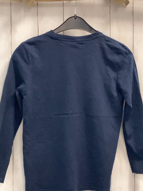   Langarmshirt  Gr. 134  blau Pailettendino 