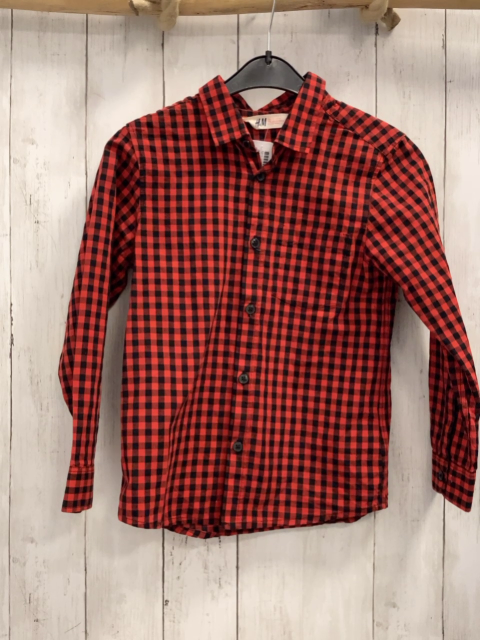 H&M  Hemd  Gr. 128  rot schwarz kariert 