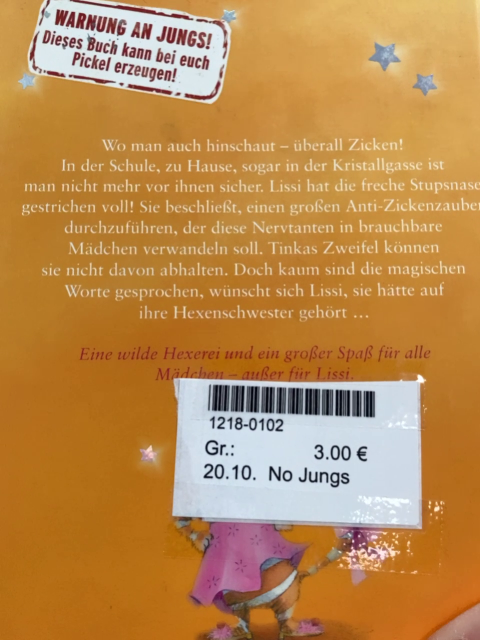 No Jungs  Buch Der große Zickenzauber 