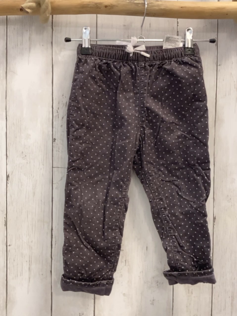 H&M Hose Gr. 92  grau Kord weiße Punkte gefüttert