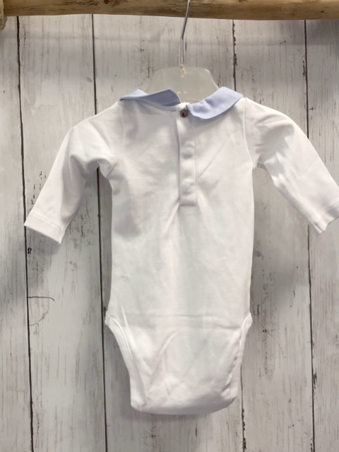 neu Jacadi  Body  Gr. 68  weiß hellblauer Kragen lang 