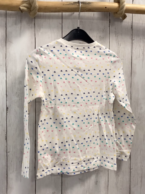neu  Langarmshirt  Gr. 110  weiß bunte Herzen 