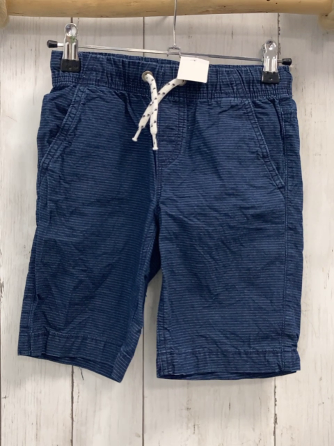   Shorts  Gr. 122  blau hellgraue Streifen weiße Kordel 