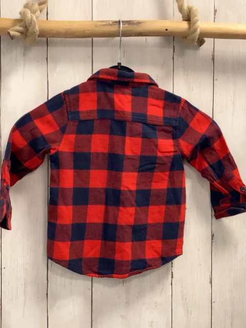 Minoti  Hemd  Gr. 92  rot grau kariert 