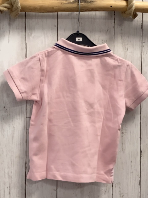 Next  T-Shirt  Gr. 92  rosa Polokragen mit blauen Streifen 