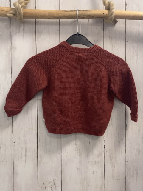 Zara  Pullover  Gr. 86  rostrot Strick Struktur 