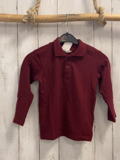 Langarmshirt Gr. 98  burgunder rot Strick