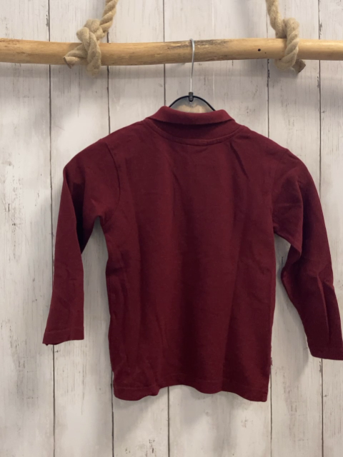  Langarmshirt Gr. 98  burgunder rot Strick