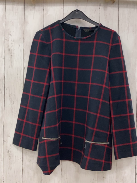 zara  Pullover  Gr. 158/164  schwarz rot kariert 