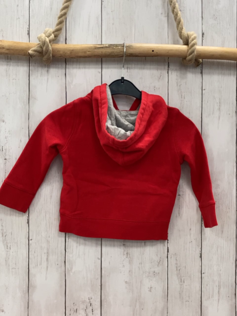 GAP  Pullover  Gr. 92  rot Kapuze graue Schrift 