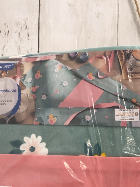 neu Schürze rosa mint Blumen