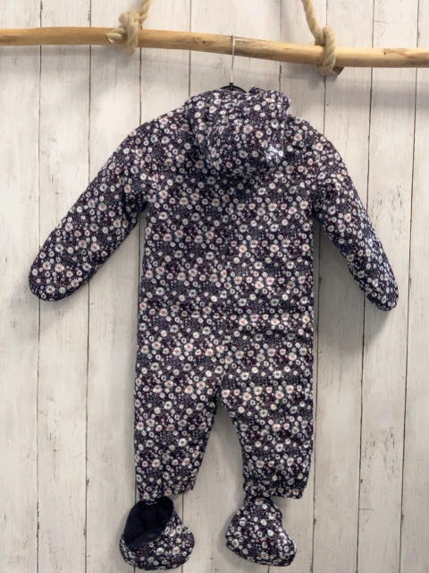 Steiff Schneeoverall + Schühchen Gr. 86  blau Blumen