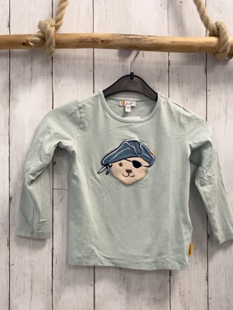 Steiff Langarmshirt Gr. 98  mint Bär mit Piratenhut