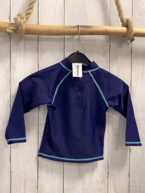   UV-Schutzshirt  Gr. 74  blau mint Nähte Fische 