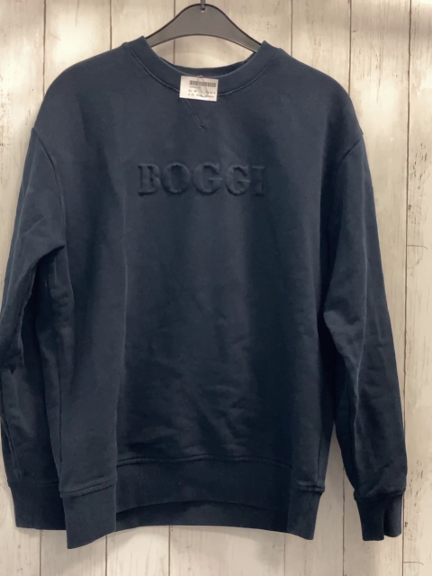 Boggi Milano  Pullover Gr. M blau Schrift 