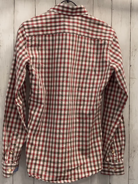 Almsach Hemd  Gr. 37/38  weiß rot grün kariert Hirsch 