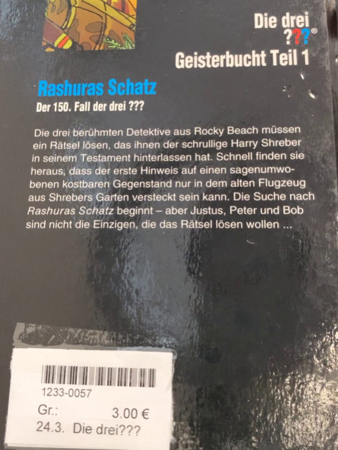 Die drei??? Buch Rashuras Schatz 
