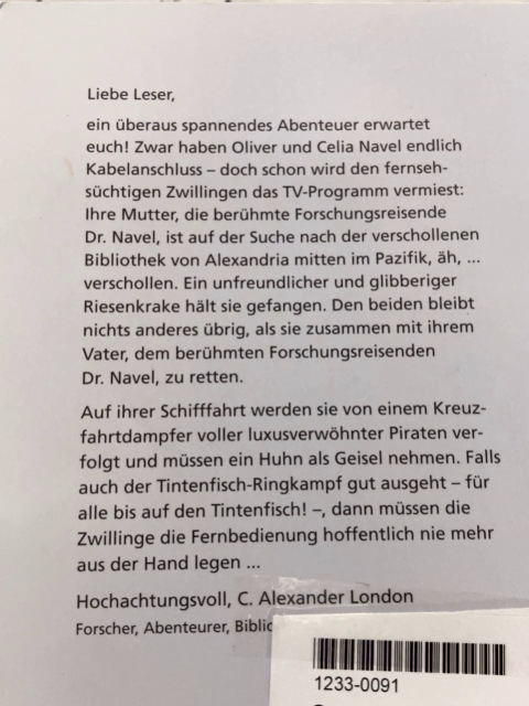   Taschenbuch Wir ringen nicht mit Tintenfischen 
