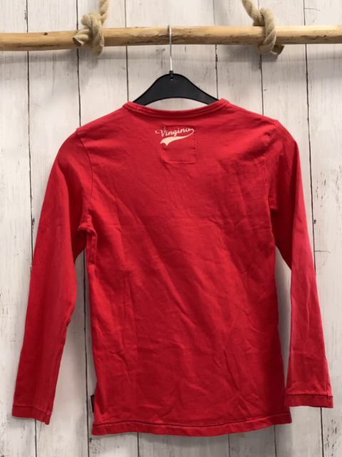 Vingino Langarmshirt Gr. 152  rot weiße Schrift