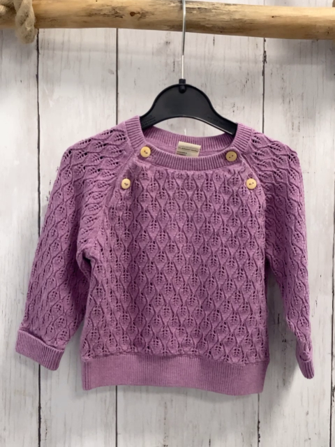 Alana  Pullover  Gr. 68  lavendel Wabenmuster mit Lochmuster 