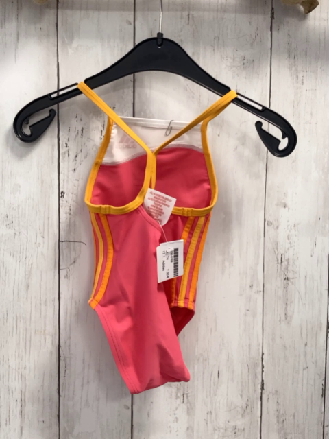 Adidas  Badeanzug  Gr. 74  pink weiß orange Bund + Seitenstreifen 
