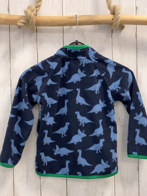   Fleecejacke Gr. 104  blau hellblaue Dinos grüner Bund 