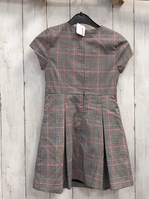   Kleid  Gr. 116  grau schwarz rot kariert Schleife 