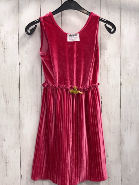 Lemon Beret  Kleid  Gr. 128  pink Samt goldene GLitzerschleife 