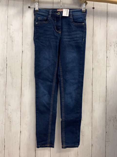 neu  Hose  Gr. 140  blau Jeans orange Nähte 