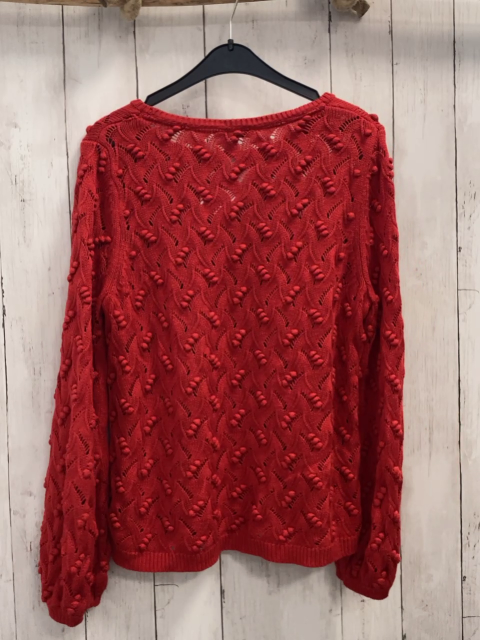 Peter Hahn  Pullover  Gr. M rot Strick Noppen 